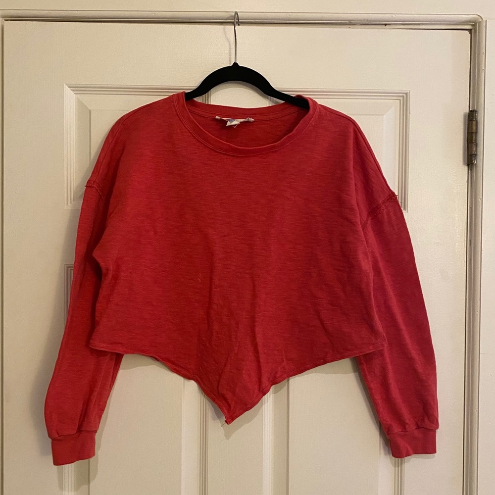 Free People Washed Red Track Pants & Joggers Set - Picture 2 of 10
